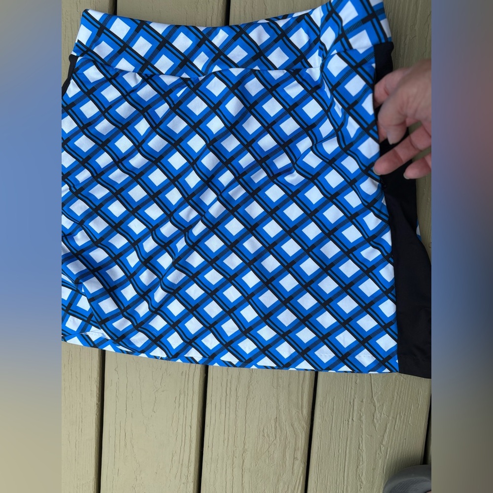 NWOT TAIL Blue/White & Black Stripes Mini Skort for Casual Wear, Size: S - Picture 5 of 10